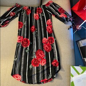 Black rose dress